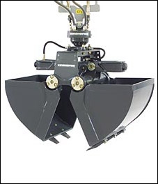 Greifer f&uuml;r 14,0 - 16,0 to. Kettenbagger / Mobilbagger mieten leihen