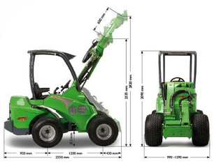 Radlader 0,285 cbm mieten leihen
