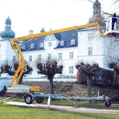 Anh&auml;nger-Arbeitsb&uuml;hne 15,50 m / 15m mieten leihen