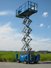 Gel&auml;nde Scherenb&uuml;hne 12 m / 12m mieten leihen