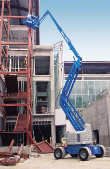 Gelenkteleskoparbeitsb&uuml;hne 20m selbstfahrend mieten leihen