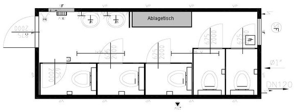Damen-Toilettencontainer / WC-Container Damen mieten leihen