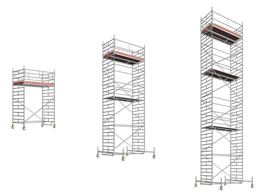 Alu Fahrger&uuml;st Arbeitsh&ouml;he 4,50m mieten leihen