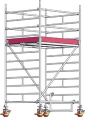Alu Fahrger&uuml;st Arbeitsh&ouml;he 8,60m mieten leihen
