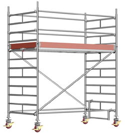 Alu Fahrger&uuml;st Arbeitsh&ouml;he 6,50m mieten leihen