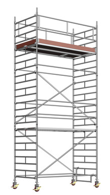 Fahrger&uuml;st Uni Breit / Breitger&uuml;st mit Sicherheitsaufbau P2 bis 6,20 m Arbeitsh&ouml;he mieten leihen