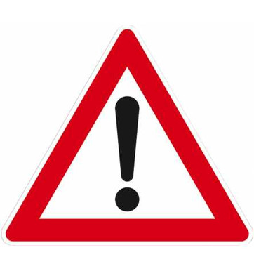 Dreiecke SL 900 mm zB Verkehrszeichen 101, mit 2 Fu&szlig;platten TL , 1 Schilderrohr 3,00 m mieten leihen