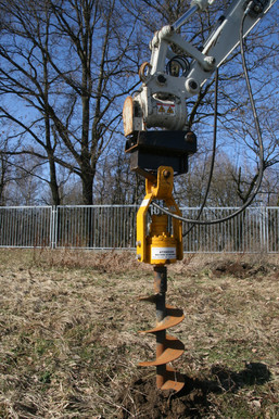 Erdbohrger&auml;t hydralaulisch f&uuml;r Bagger mieten leihen