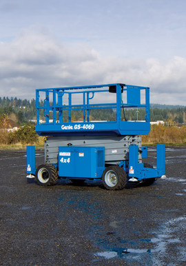 Gel&auml;nde Scherenb&uuml;hne 14 m / 14m mieten leihen