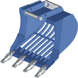 Siebl&ouml;ffel f&uuml;r Bagger 5 to MS03 mieten leihen