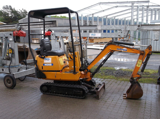 Minibagger 0,8 to Schutzdach mieten leihen