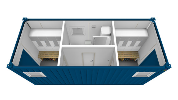 Schwarz/Wei&szlig;-Containeranlage  mieten leihen