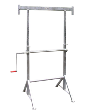 Kurbel-Ger&uuml;stbock M. Gel&auml;nderpfosten, Klein 1,20m - 1,90m  mieten leihen